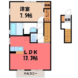 エルヴィレッジ Fの物件間取画像